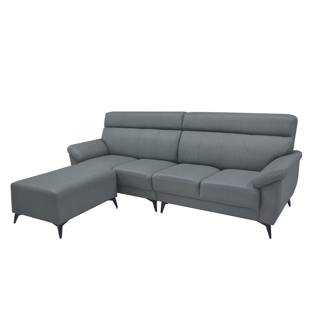 L588型鐵灰色L型沙發