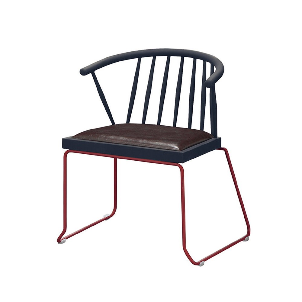 C1659型鐵製皮面休閒椅/餐椅