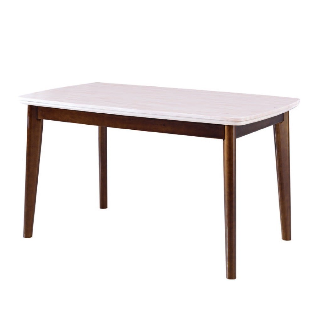 R095型胡桃色石面4.5尺餐桌