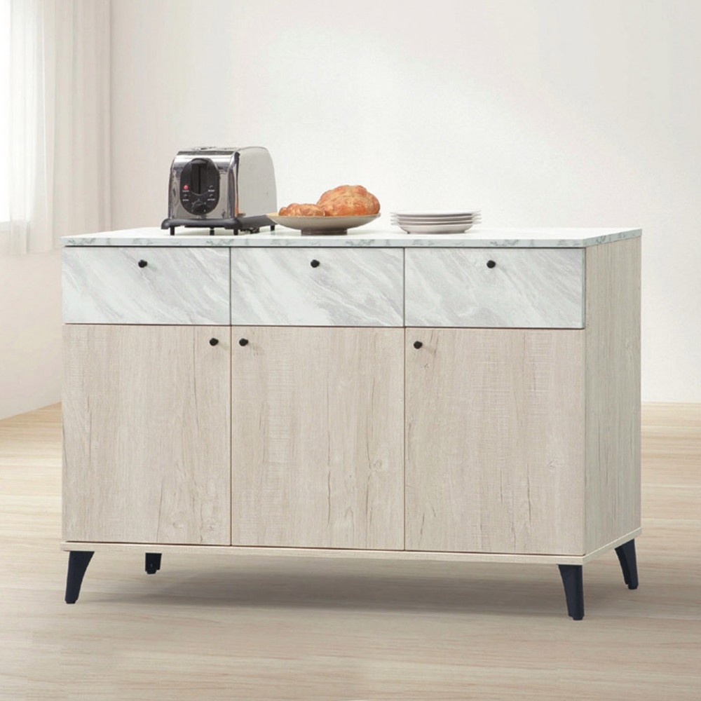 白橡色4尺餐櫃/碗盤櫃(下座)(B202)