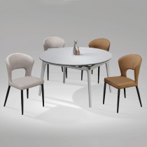 白玉拉合玻璃餐桌(1桌4椅)