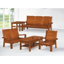 663型柚木色實木組椅(單人椅)