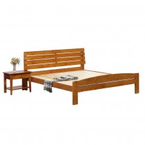 日式風情雲杉檜木色5尺雙人床(不含床頭櫃)