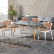 Z207型富田灰色4尺餐桌/1桌4椅/餐椅共兩色