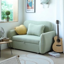 258-1型綠色雙人布沙發床