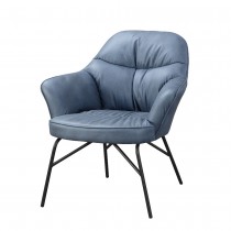 伊坦拉藍色科技布單人椅/休閒椅