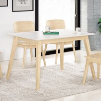 海納斯4.3尺岩板餐桌(洗白色)(不含椅)