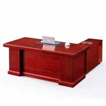 320型紅棕色6.6尺辦公桌組(含側櫃，活動櫃)