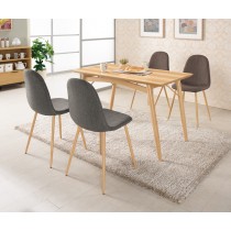 漢娜4尺餐桌(1桌4椅)芬妮布餐椅(共兩色)