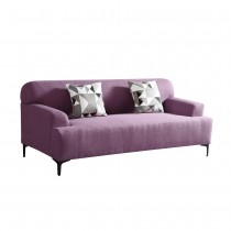 克里森紫色三人布沙發 