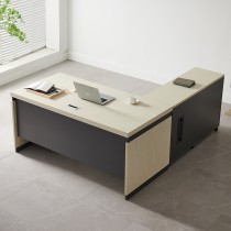 萊特5.3尺辦公桌組(含側櫃，活動櫃)(58D北美橡木色)